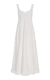 Mirror Palais Pintuck Eyelet Cotton Maxi Dress