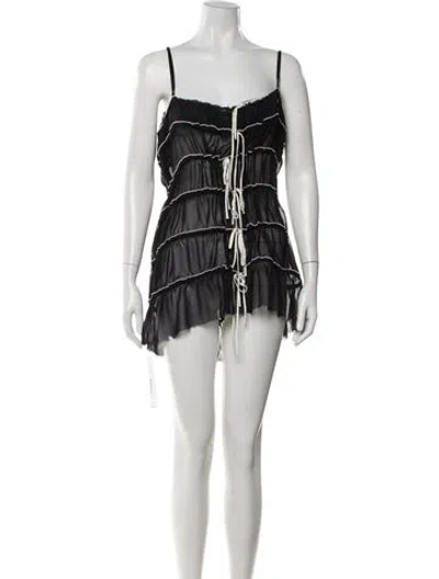 Pre-owned Mirror Palais Printed Mini Dress In Neutrals