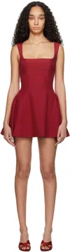 Mirror Palais Red 'the Ingénue' Minidress In Scarlet/red