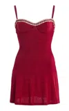 Mirror Palais Ruffled Chiffon Mini Dress In Red