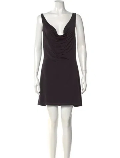 Pre-owned Mirror Palais Silk Mini Dress In Black