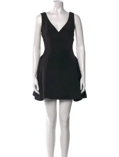 Pre-owned Mirror Palais Silk Mini Dress In Black