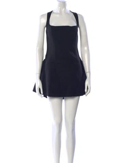 Pre-owned Mirror Palais Silk Mini Dress In Blue
