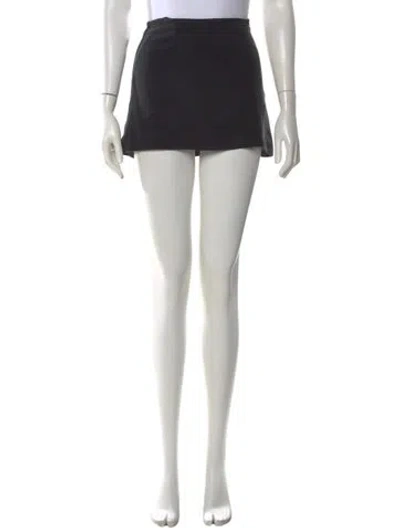 Pre-owned Mirror Palais Silk Mini Skirt In Black