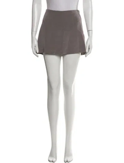 Pre-owned Mirror Palais Silk Mini Skirt In Neutral
