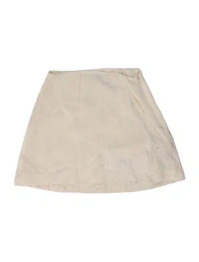 Pre-owned Mirror Palais Silk Mini Skirt In Neutral