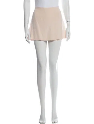 Pre-owned Mirror Palais Silk Mini Skirt In Pink