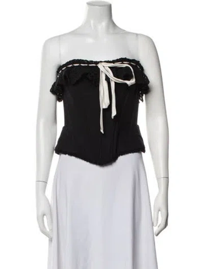 Pre-owned Mirror Palais Silk Top In Black