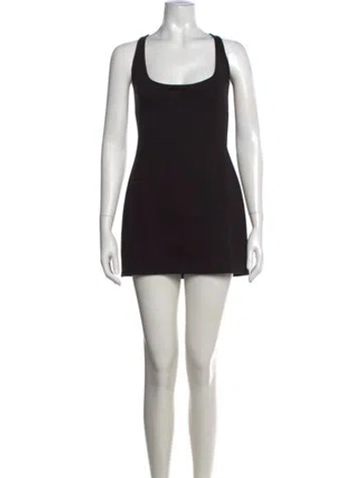 Pre-owned Mirror Palais Square Neckline Mini Dress W/ Tags In Black