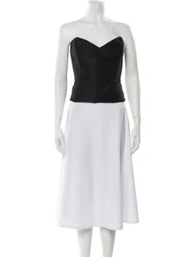 Pre-owned Mirror Palais Strapless Top In Black