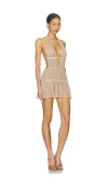 Mirror Palais Venus Starlite Mini Dress In Neutral