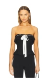 Mirror Palais Victorian Corset Top In Black