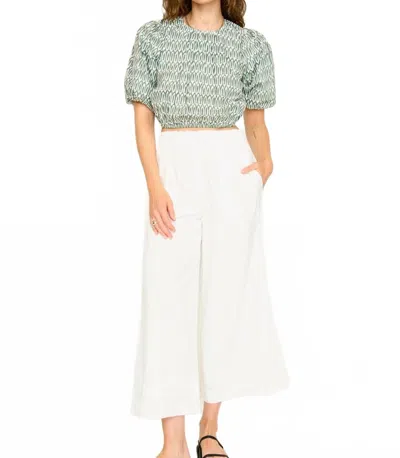 Mirth Andaman Bubble Top In Green In Multi