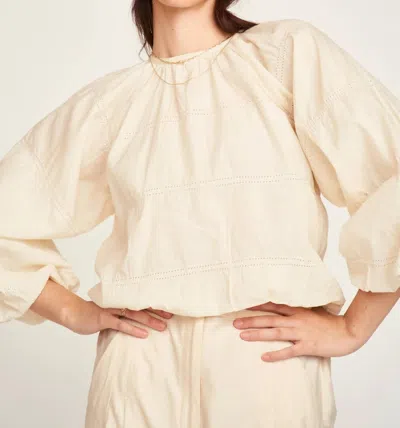Mirth Andaman Long Sleeve Top In Alabaster In Neutral
