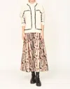 Mirth Andermatt Cardigan In Ivory/black In Multi