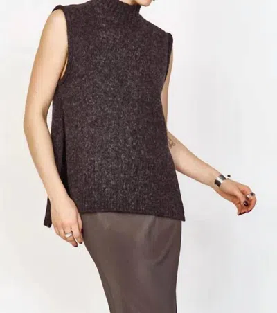 Mirth Aspen Sweater Vest In Charcoal
