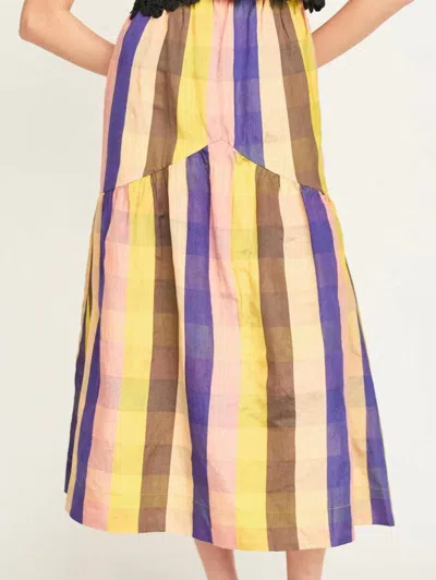 Mirth Brighton Skirt In Citron Plaid In Multi