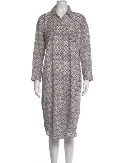 Pre-owned Mirth Caftans Printed Midi Length Dress W/ Tags In Multi
