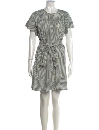 Pre-owned Mirth Caftans Striped Knee-length Dress In Multi