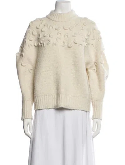 Pre-owned Mirth Caftans Turtleneck Sweater In Neutral