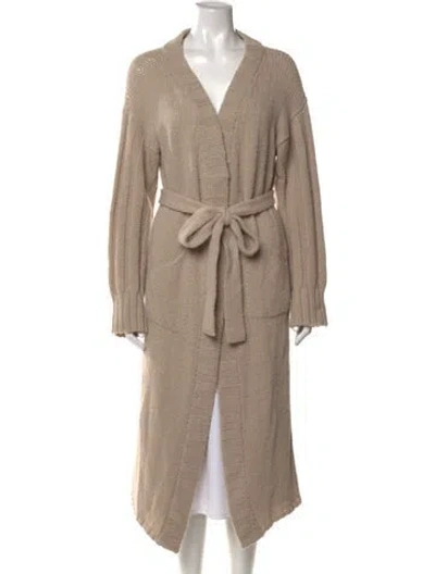 Pre-owned Mirth Caftans V-neck Sweater In Neutral