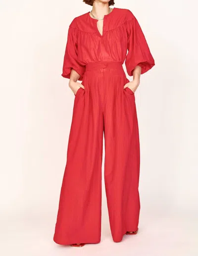 Mirth Calistoga Pants In Red