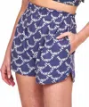 Mirth Casual Track Shorts In Lapis Shell In Blue