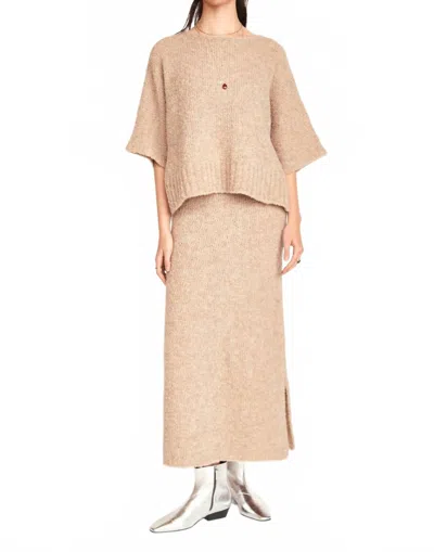 Mirth Estes Boucle Skirt In Graham Cracker In Neutral