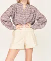 Mirth Florence Long Sleeve Blouse In Grappa Minnow In Multi