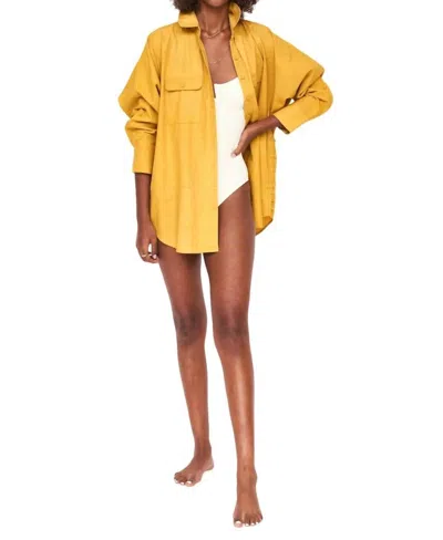 Mirth Kyoto Blouse In Gilded Poplin In Multi