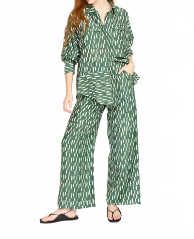 Mirth Kyoto Blouse In Verdure Rainfall In Green