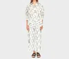 Mirth Kyoto Blouse In White Rainfall In White