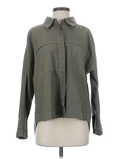 Pre-owned Mirth Long Sleeve Button Down Shirt In Gray