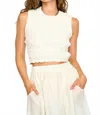 Mirth Lucia Smocked Top In White In White