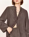 Mirth Malmo Button Blouse In Pewter