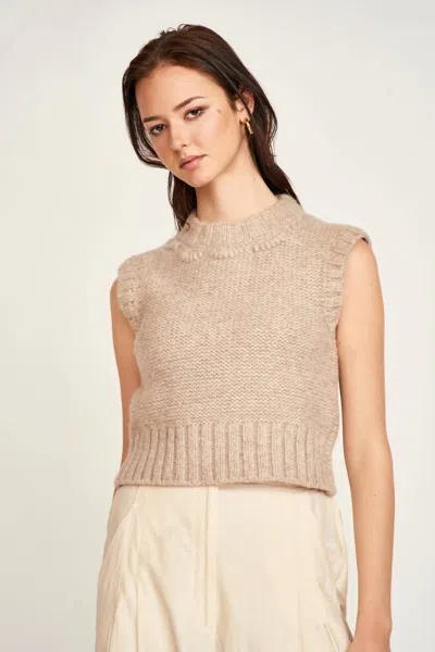 Mirth Marin Shell Vest In Graham Cracker In Beige