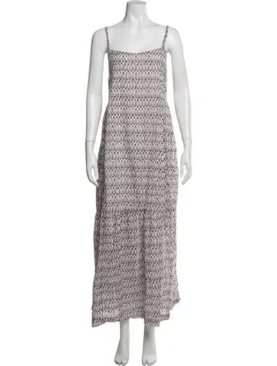 Pre-owned Mirth Patterned Long Dress In Multi