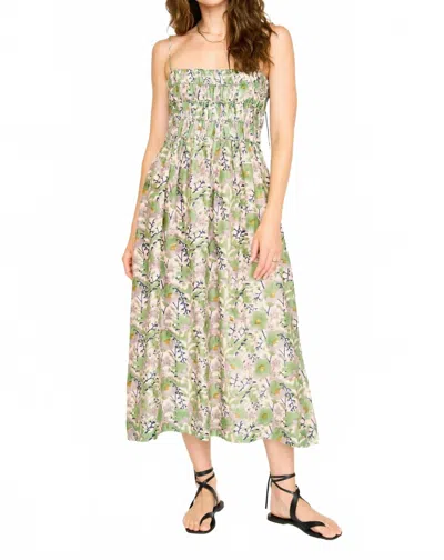 Mirth Puglia Dress In Lavender Bloom In Green