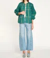 Mirth Silverton Button Front Blouse In Green In Green