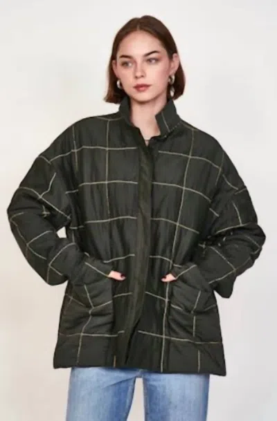 Mirth Tahoe Quilted Jacket In Black Olive