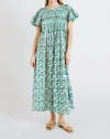 MIRTH VIENNA PINTUCKED DRESS IN SEAGLASS