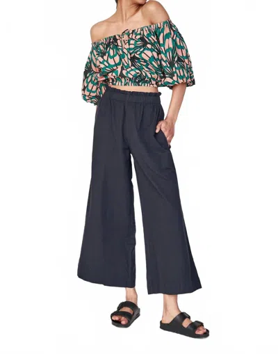 Mirth Wide Leg Ankle Pants In Black