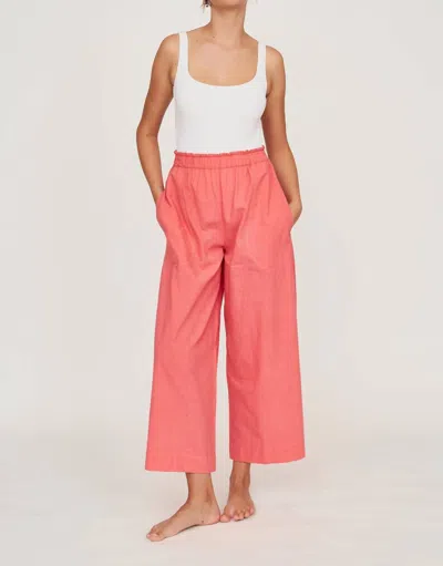 Mirth Women's Pant In Coral Pink In Multi