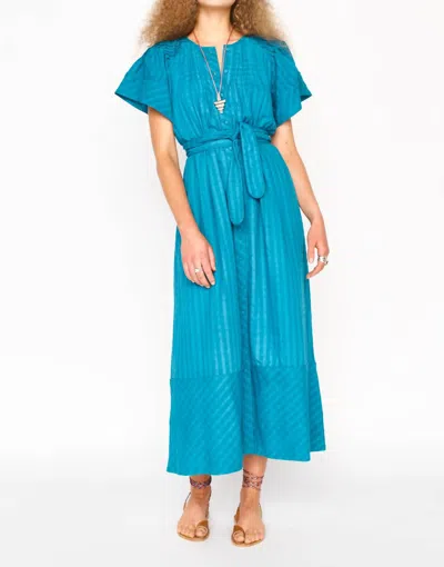 Mirth Women's Vienna Pintuck Dress In Azure Dobby In Blue