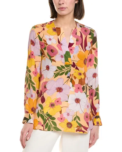 Mirto 1956 Silk-blend Blouse In Orange