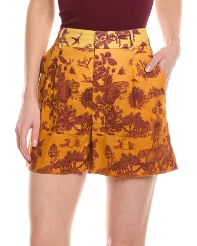 Mirto 1956 Toile De Jouy Linen Short In Multi