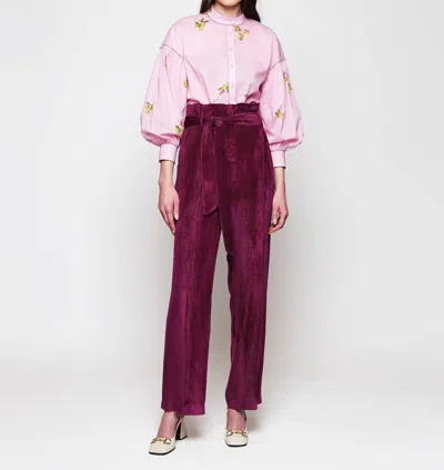 Mirto Lola Pant In Purple In Red