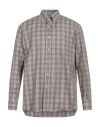Mirto Man Shirt Brown Size 6 Cotton In Brown