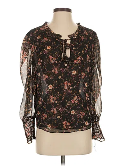 Pre-owned Misa 3/4 Sleeve Blouse In Black