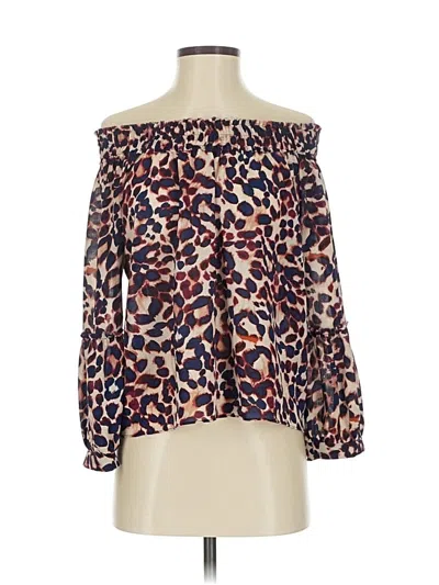 Pre-owned Misa 3/4 Sleeve Blouse In Blue